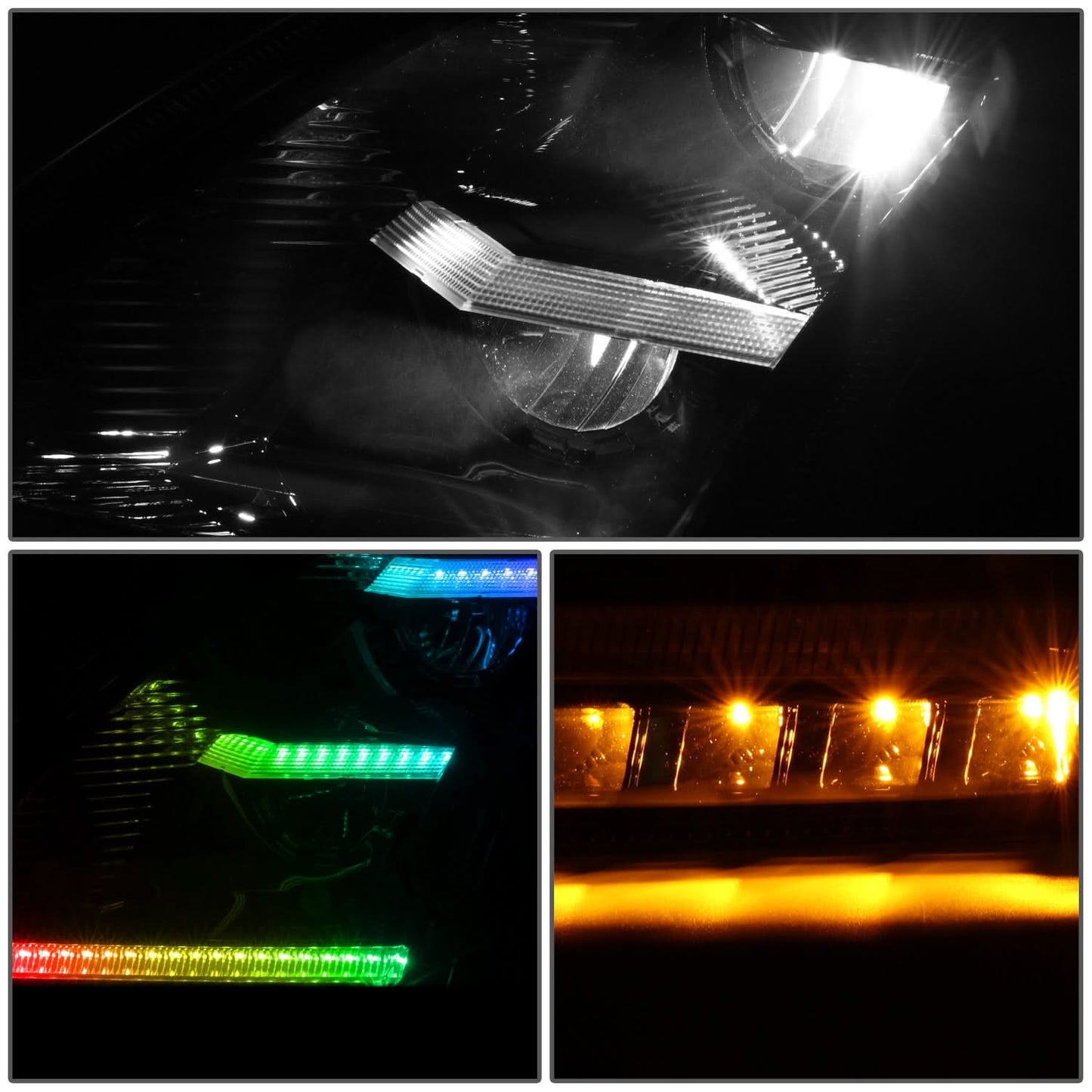 18-21 Volvo VNL/VNR Full LED RGB DRL Sequential Turn Signal Headlights