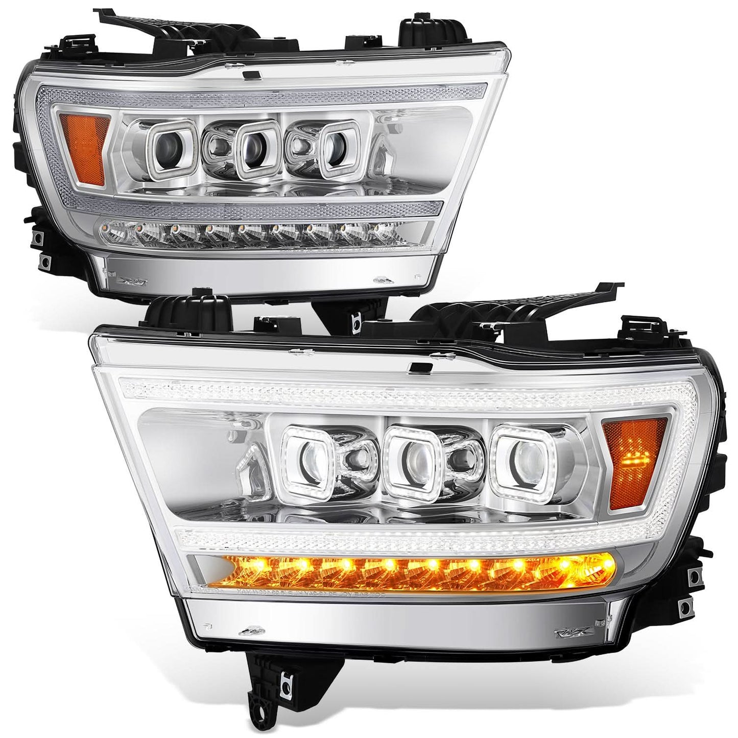 2019-2021 Dodge RAM LED Chrome Headlamps