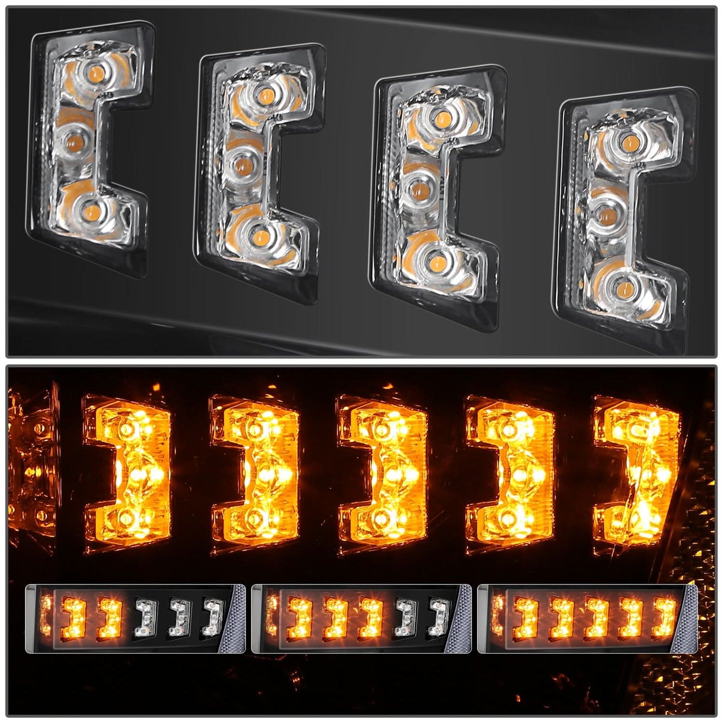 21-23 Ford F-150 LED Sequential Turn Signal Headlights Black