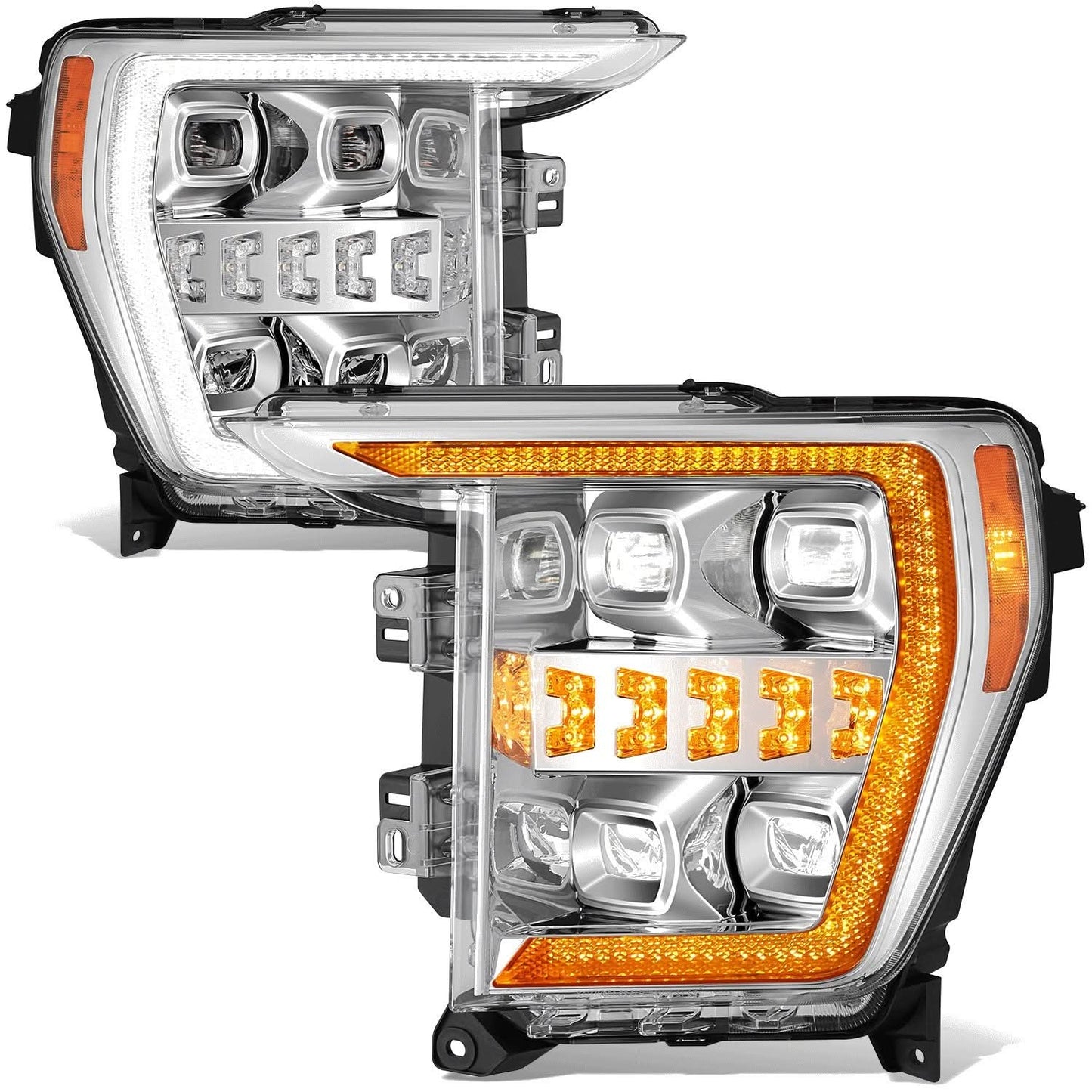 2021-2023 Ford F-150 LED Headlights w/ 3D Light Bar & Sequential Turn Signal