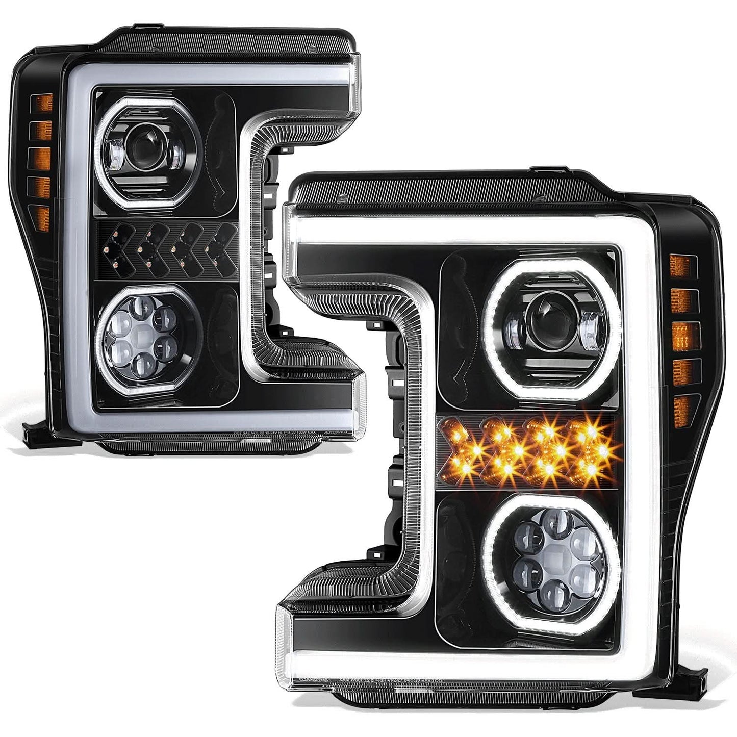 2017-2019 Ford F-250/F-350/F-450 Super Duty 3D Light Bar Headlights