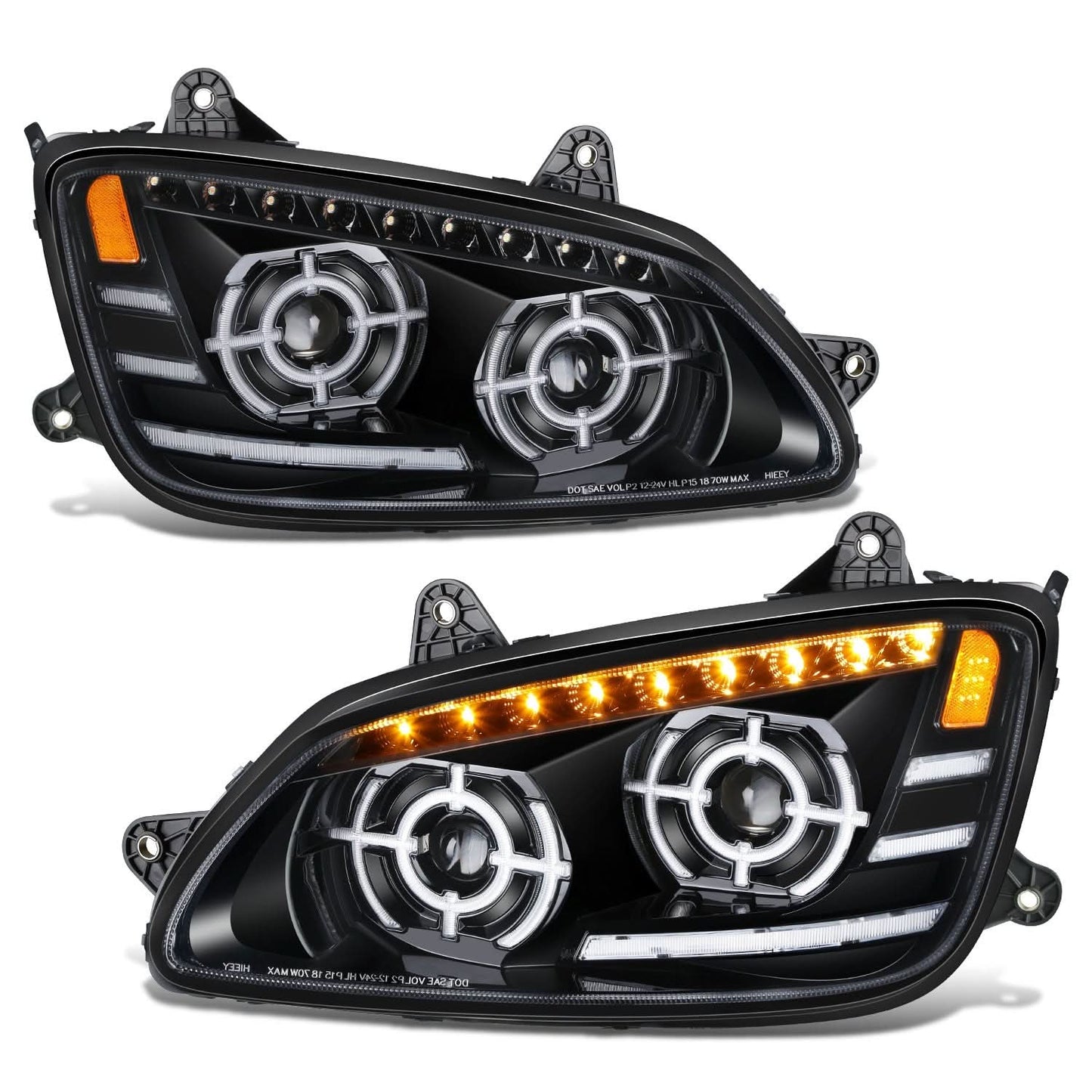 2008-2017 Kenworth T660 Target Style LED Sequential Headlights