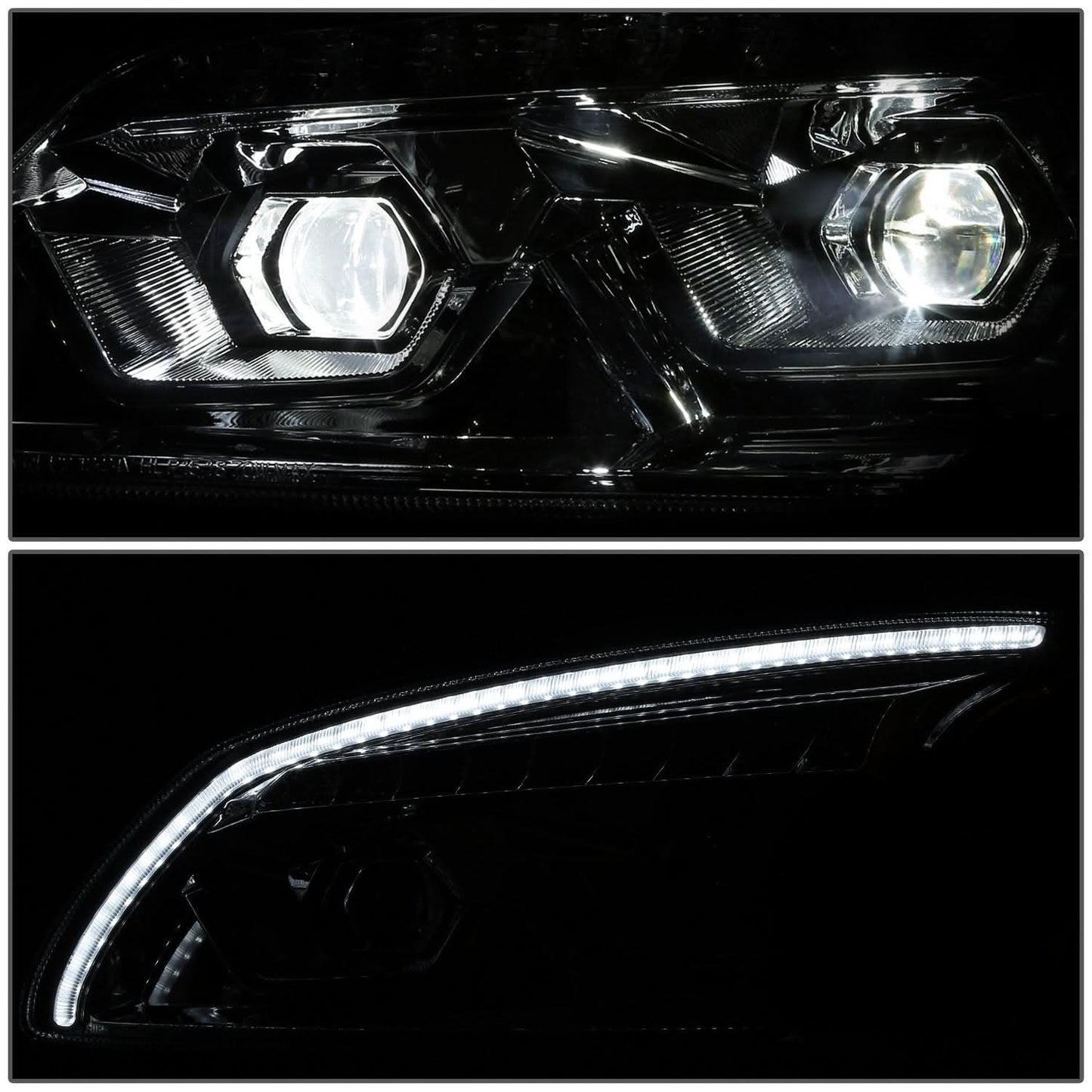 2008-2017 Kenworth T660 LED Sequential Projector Headlights Chrome