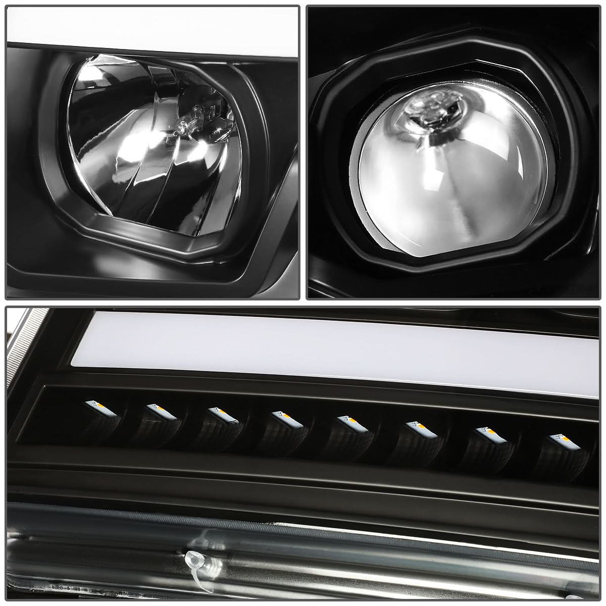 07-14 Chevrolet Avalanche Tahoe Suburban LED DRL C-Bar Headlights