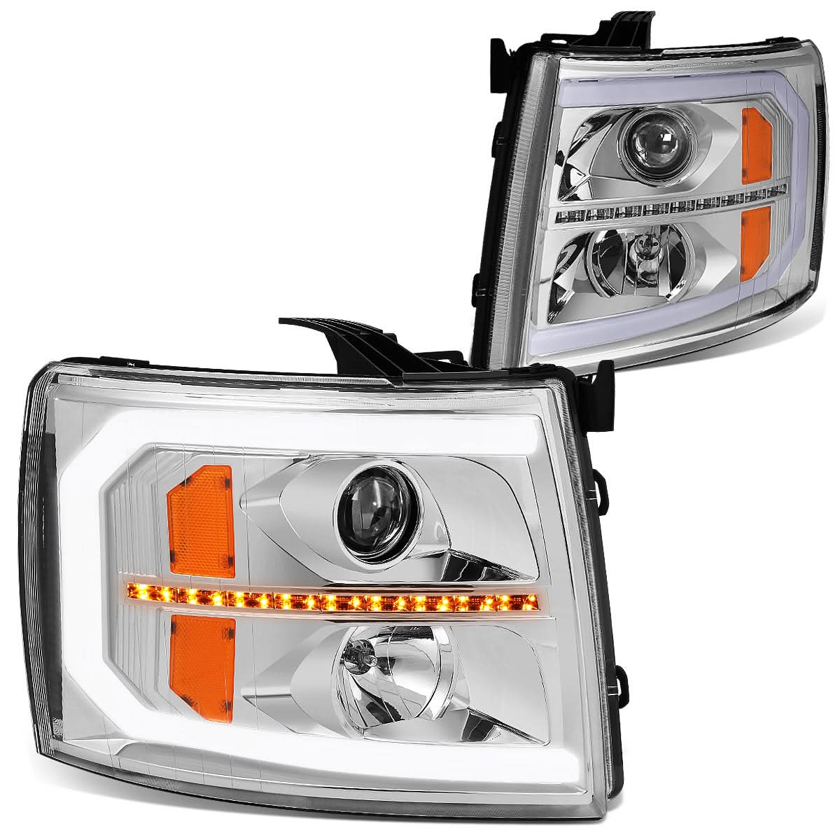 07-14 Chevrolet Silverado LED DRL Sequential Turn Signal Headlights