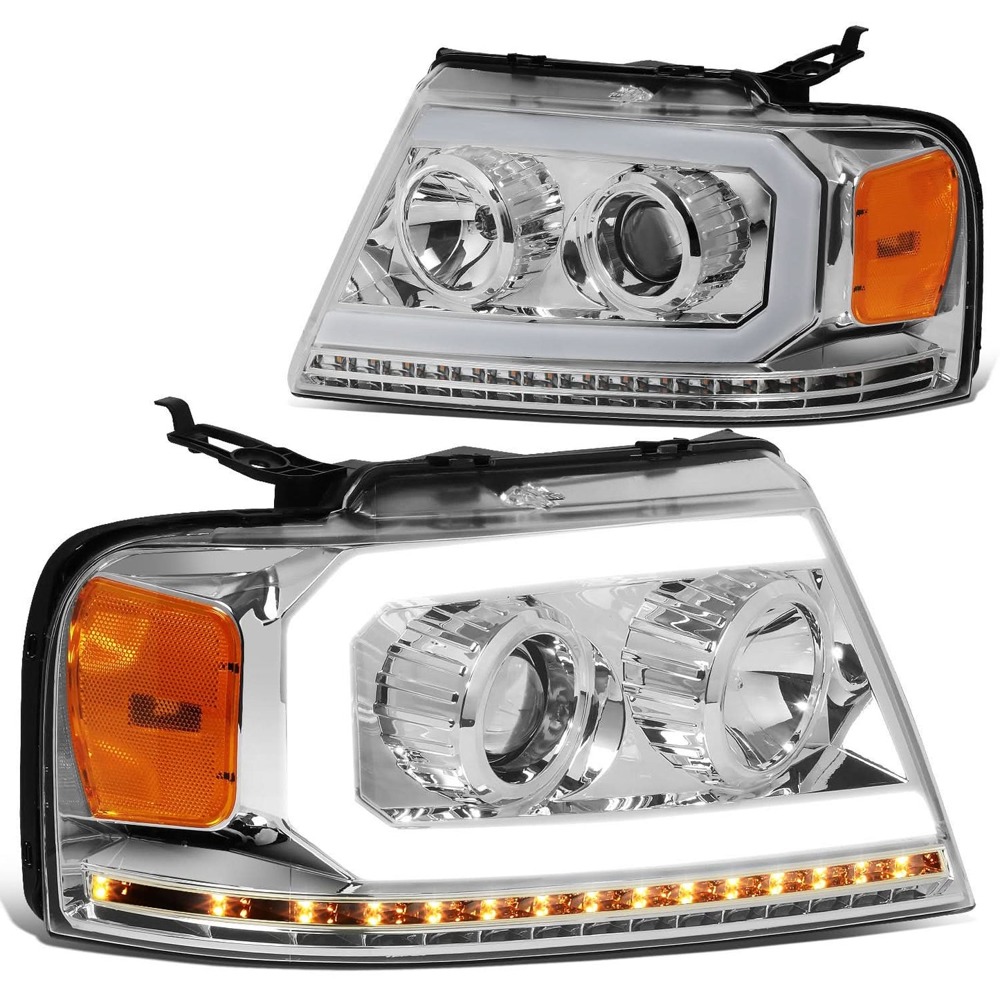 2004-2008 Ford F-150 LED DRL Projector Headlights with Sequential Turn Signal