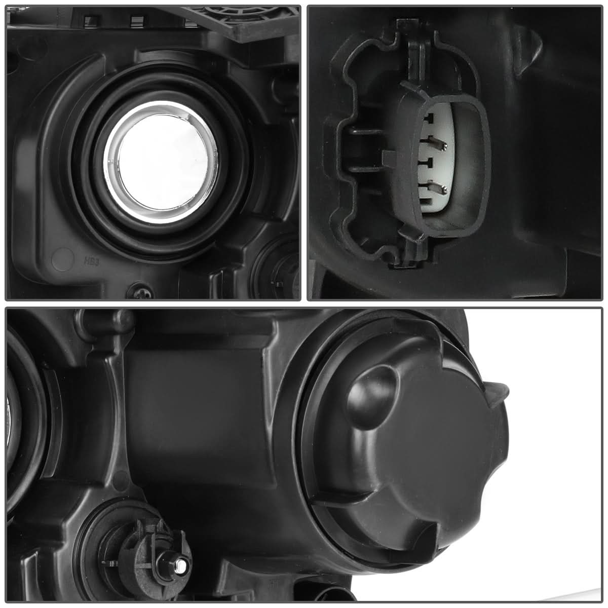 14-16 Jeep Grand Cherokee Projector Headlights Black Housing Amber