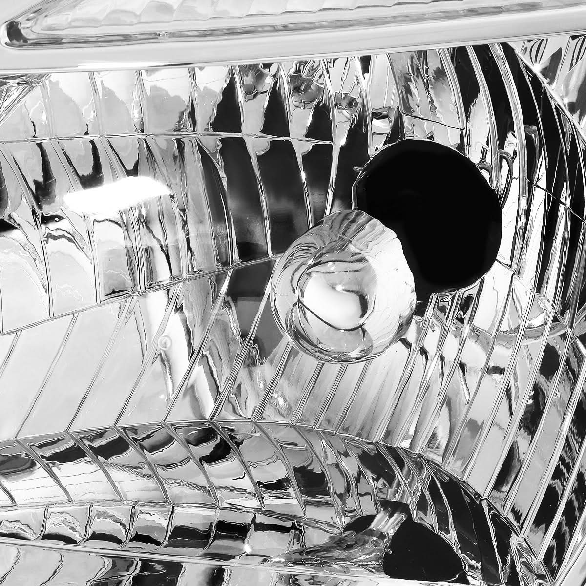 2006-2008 Kia Rio Chrome Housing Clear Corner Headlights