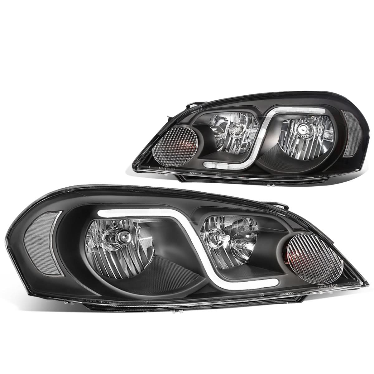 06-16 Chevrolet Impala/Monte Carlo LED DRL Headlights - Black/Clear
