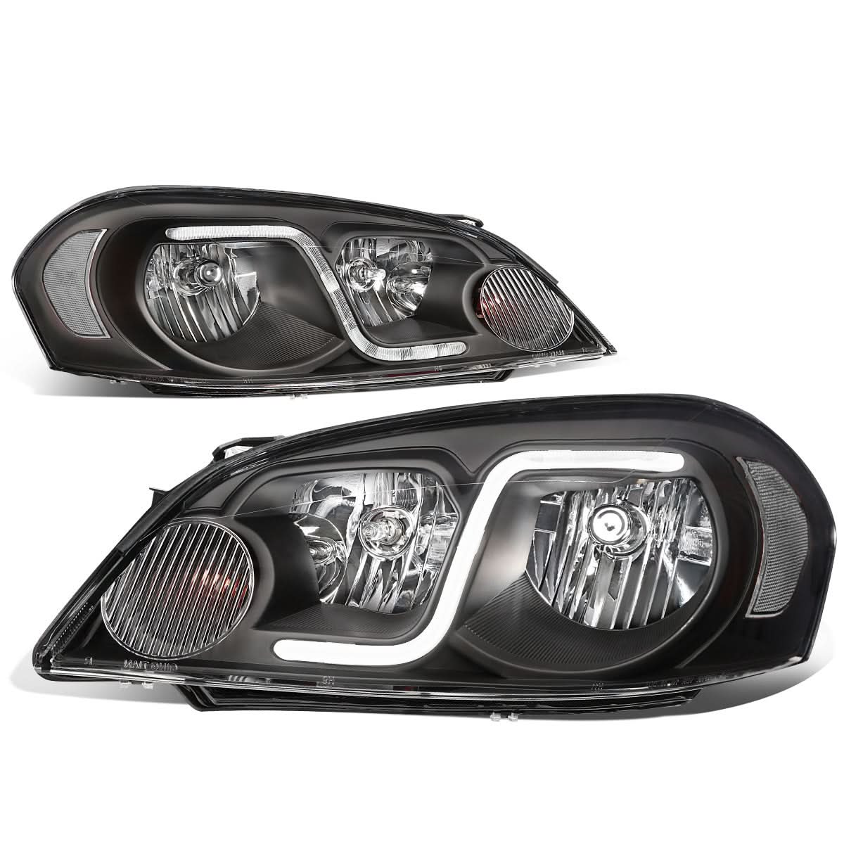06-16 Chevrolet Impala/Monte Carlo LED DRL Headlights - Black/Clear