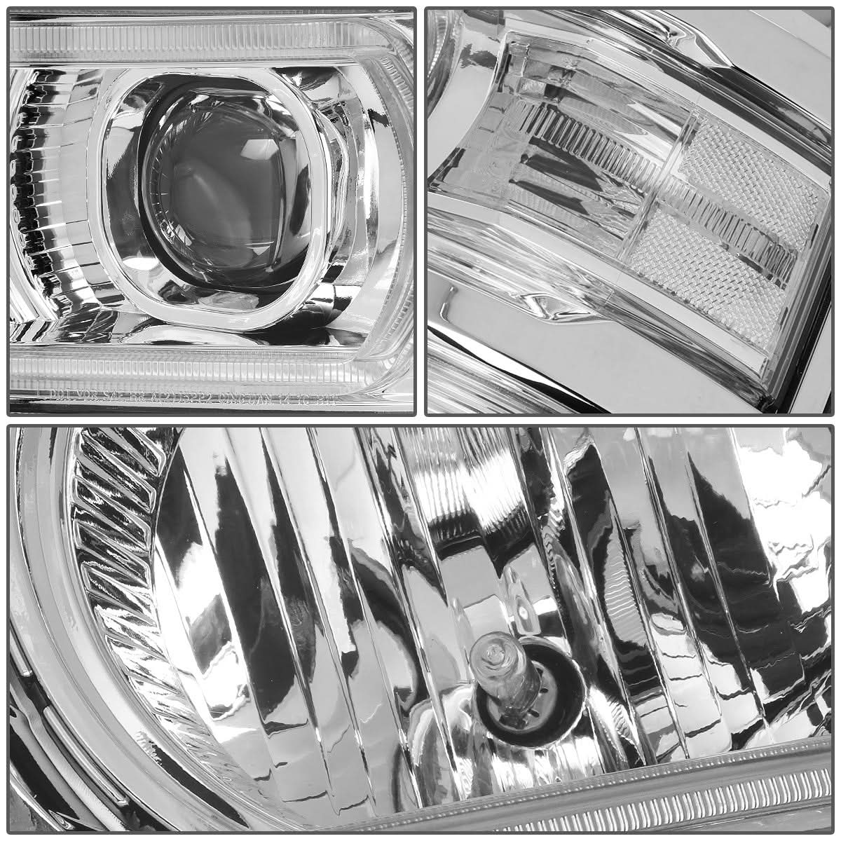 14-15 Chevrolet Silverado 1500 LED DRL Headlights - Chrome Housing