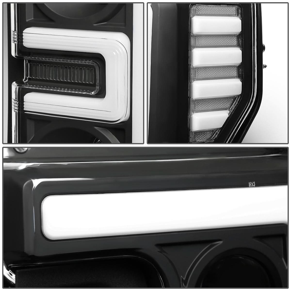 2017-2019 Ford F-250 F-350 F-450 F-550 Super Duty 3D LED DRL Projector Headlights
