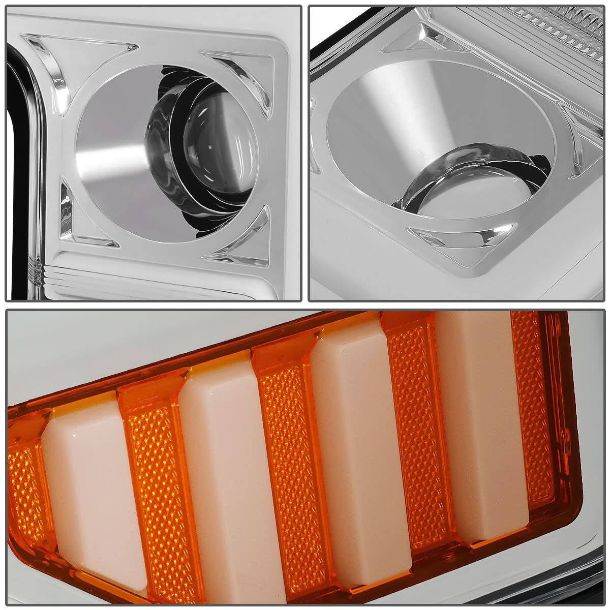2017-2019 Ford F-250 F-350 F-450 F-550 Super Duty 3D LED DRL Projector Headlights