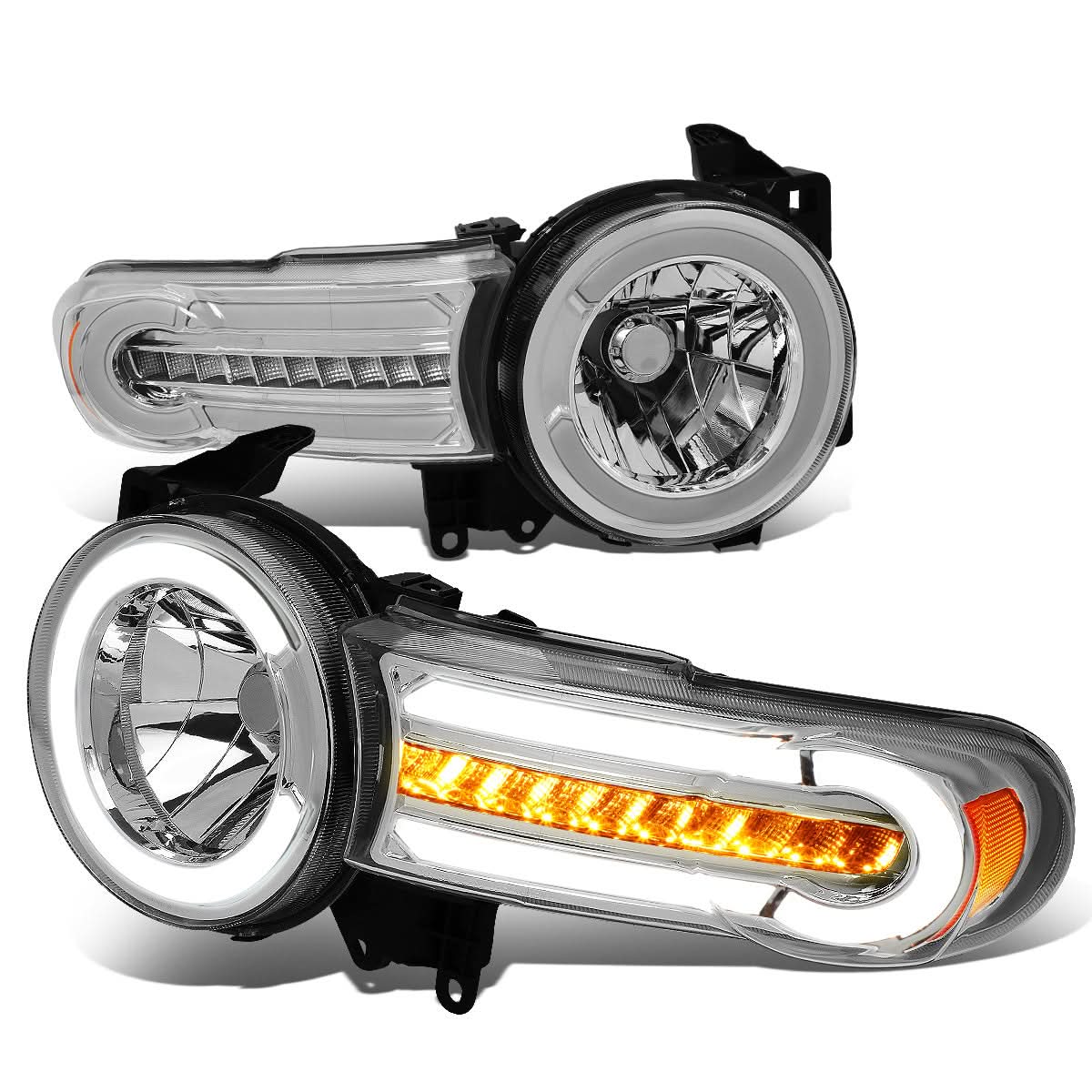 07-14 Toyota FJ Cruiser LED DRL Sequential Turn Signal Headlights