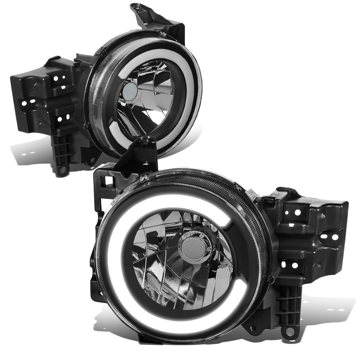 07-14 Toyota FJ Cruiser LED DRL Headlights - Black Housing Clear Corner