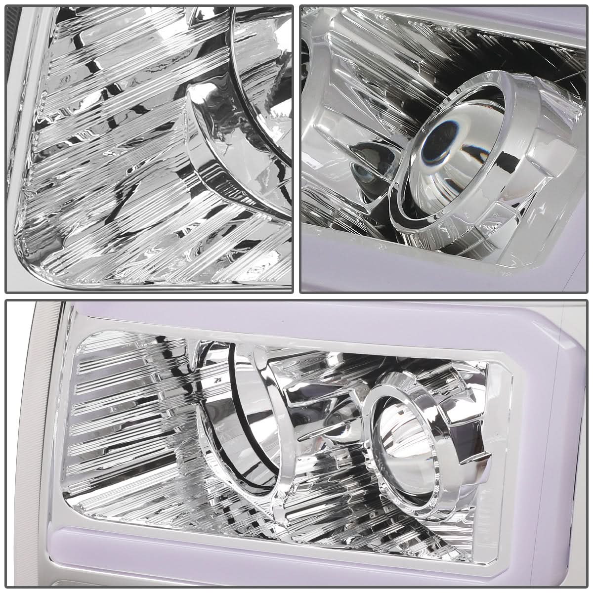 09-14 Ford F-150 LED DRL Projector Headlights Chrome Housing