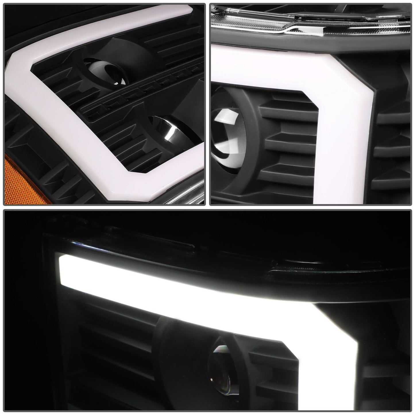 07-13 GMC Sierra 1500 / 07-14 Sierra 2500 3500 C-Bar LED DRL Headlights