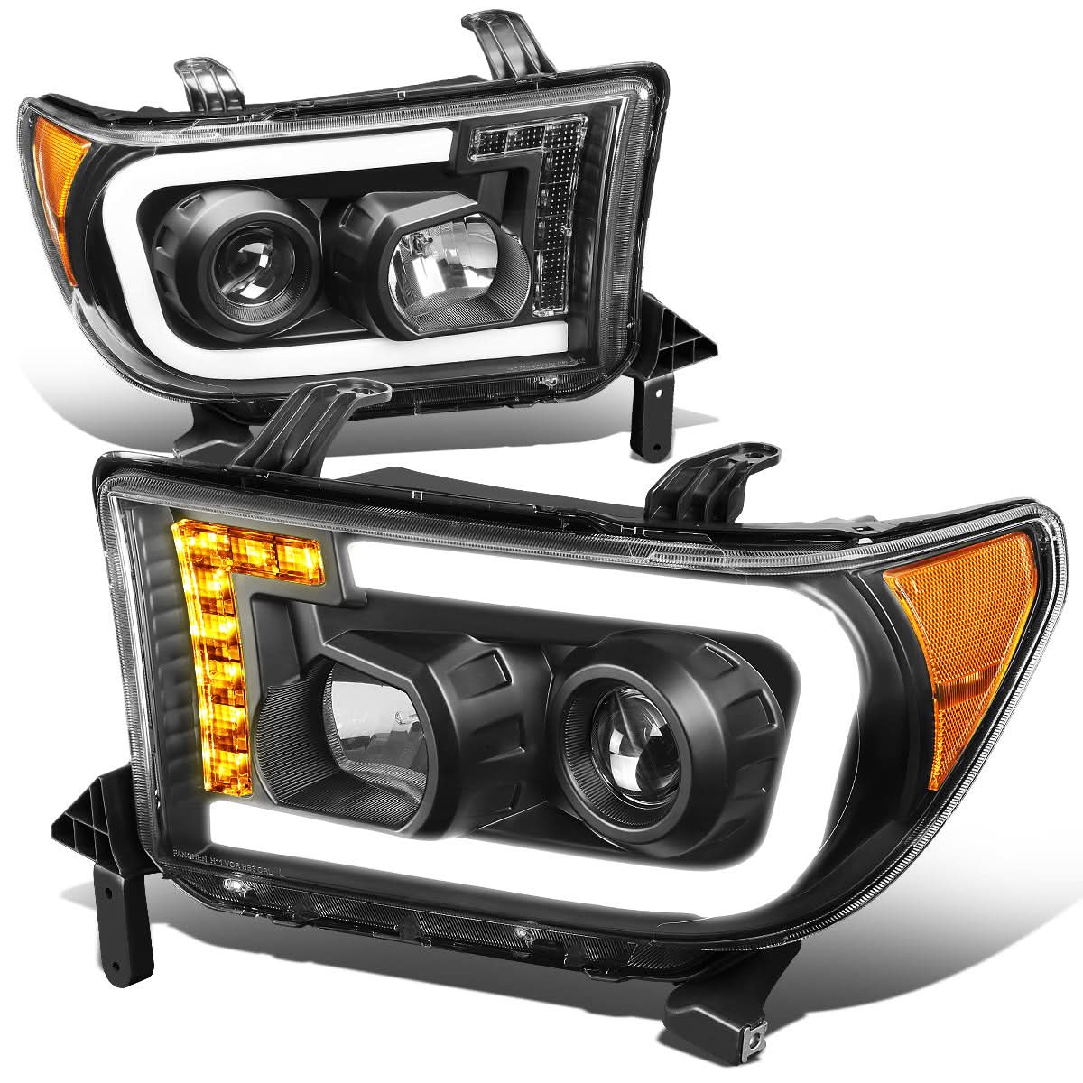 2008-2017 Toyota Sequoia/Tundra LED DRL Projector Headlights Black