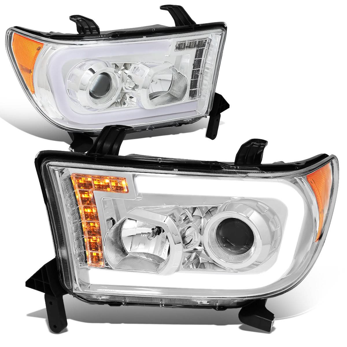08-17 Toyota Sequoia / 07-13 Tundra LED DRL Projector Headlights