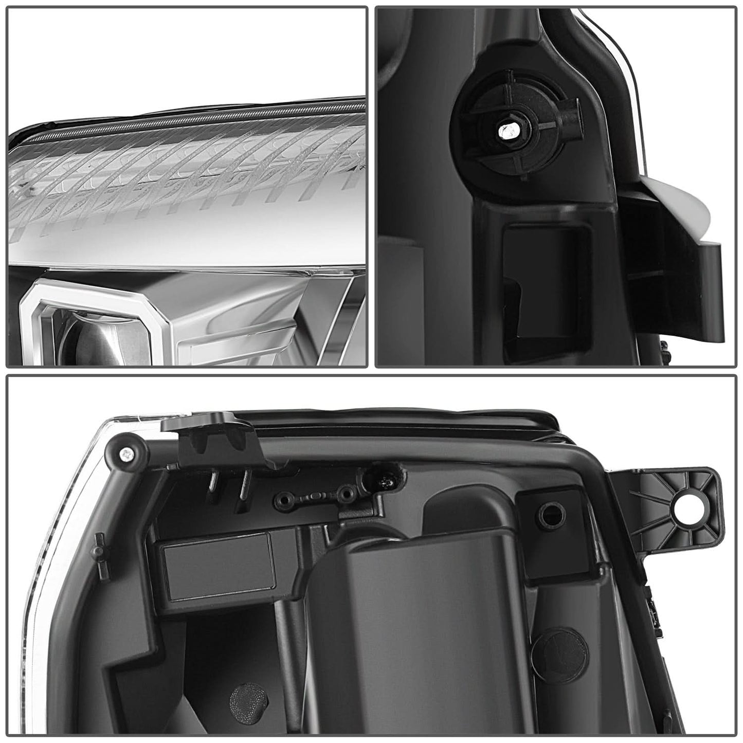 2007-2014 Cadillac Escalade Projector LED Switchback Headlights Chrome