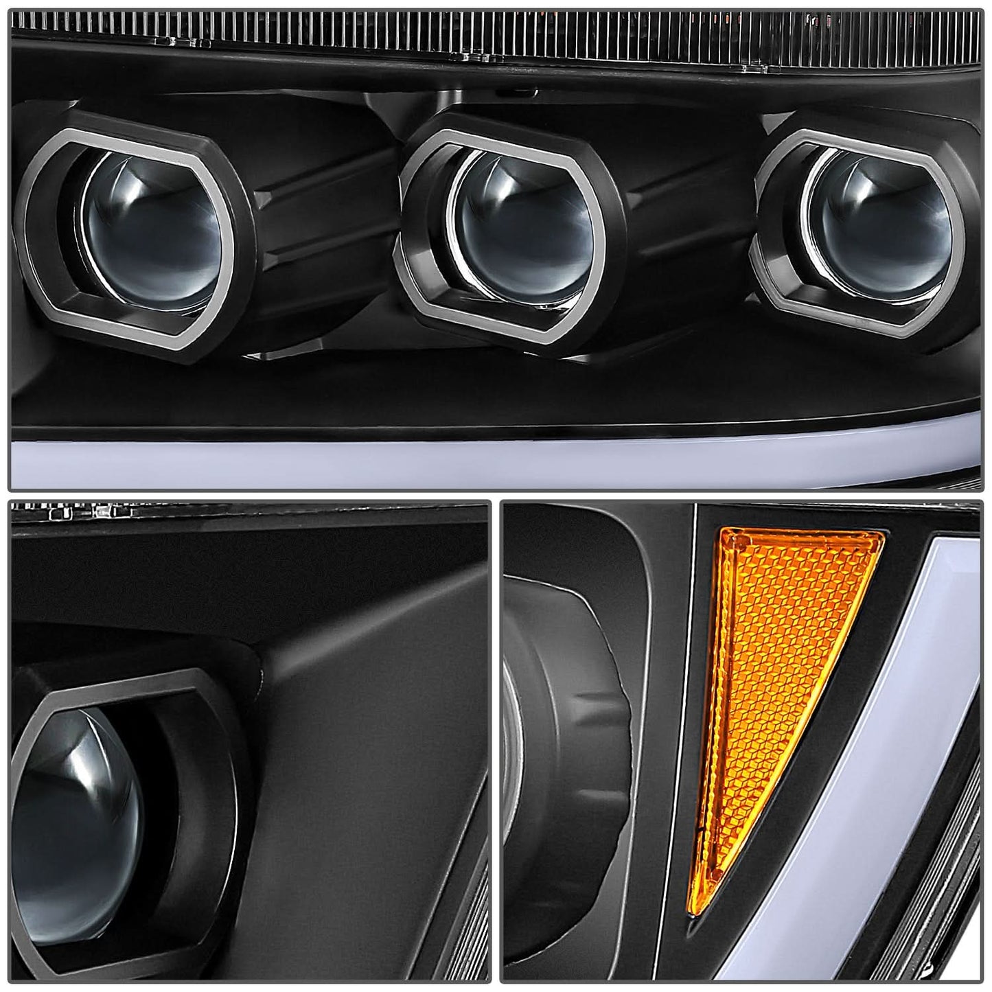 2019-2024 RAM 1500 OE Style Headlights - Black Housing Amber Corner