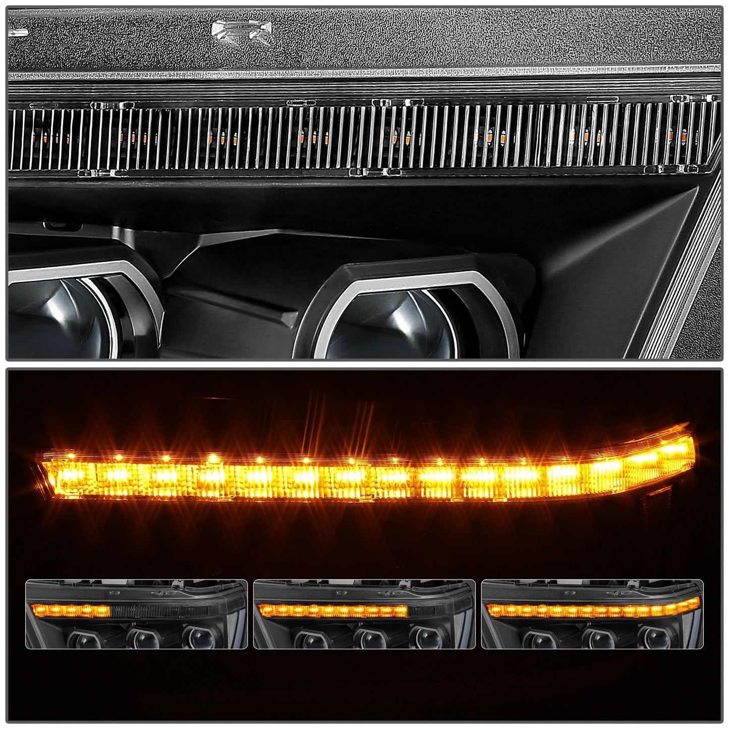 2019-2024 RAM 1500 OE Style Headlights - Black Housing Clear Corner