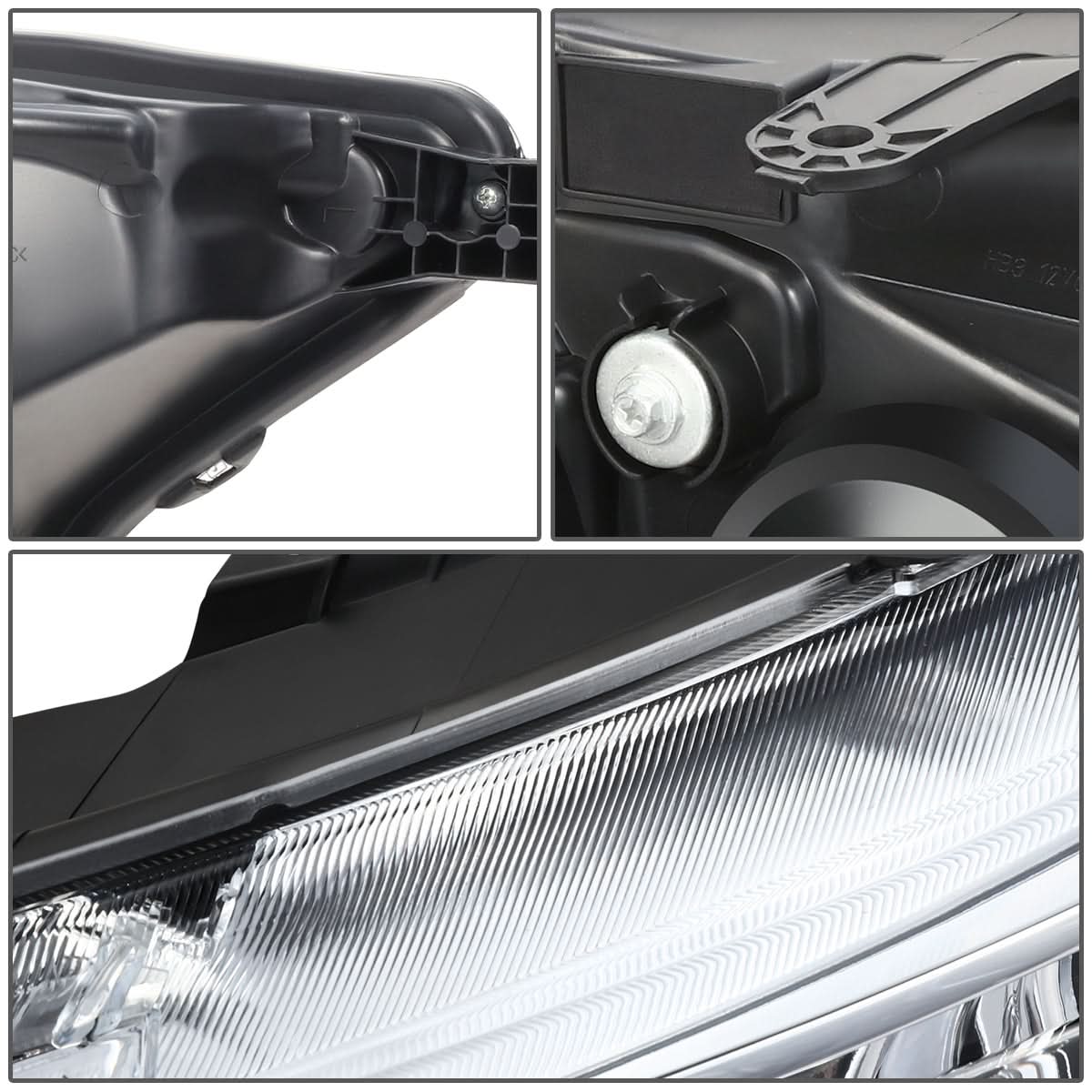 2019-2023 Ford Ranger LED DRL Headlights - Chrome Housing Clear Corner