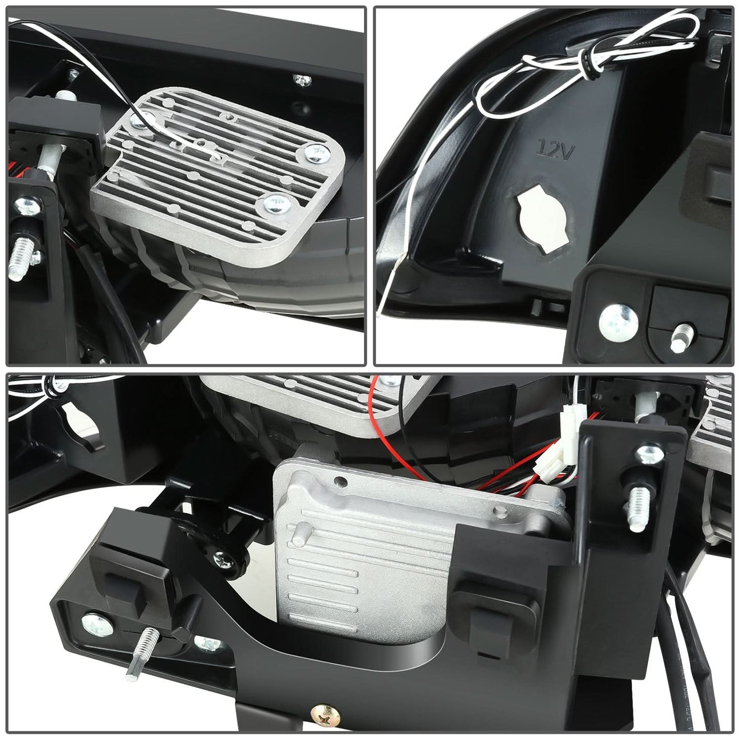 98-04 Chevrolet Blazer S10 LED Switchback L-Pattern Headlights Black
