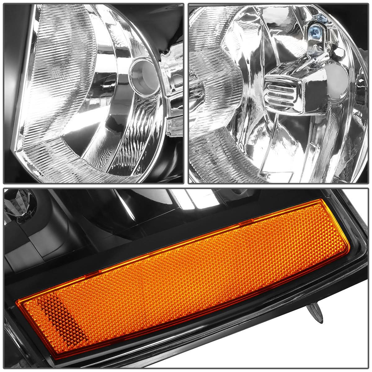 07-14 Chevrolet Tahoe Suburban Avalanche LED DRL Headlights Black