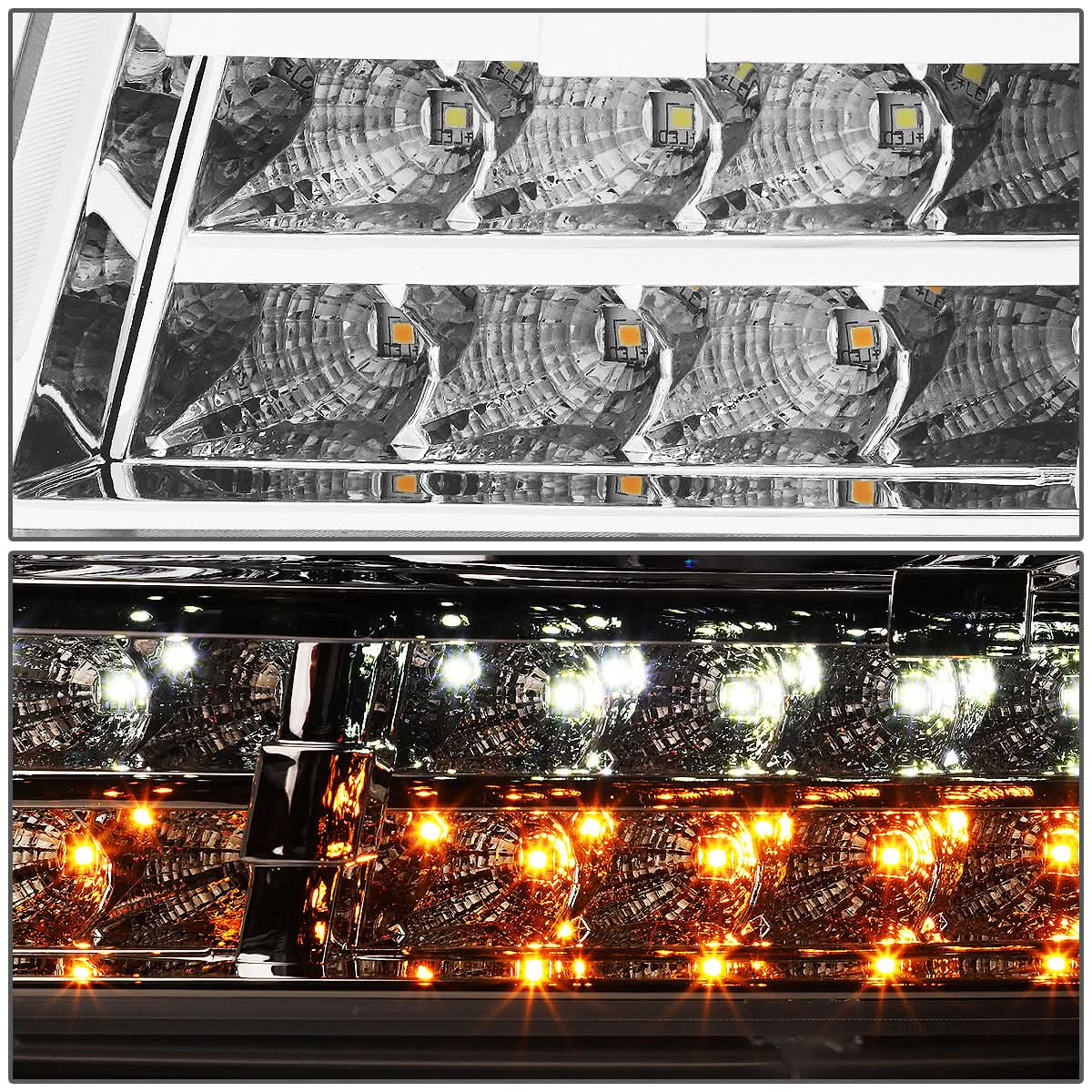 07-14 Chevrolet Avalanche Tahoe Suburban LED DRL Headlights Chrome