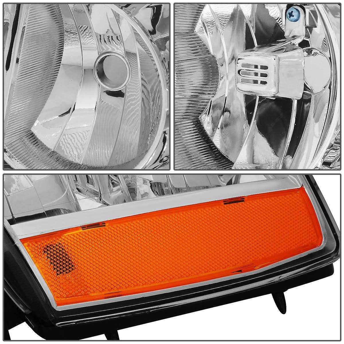 07-14 Chevrolet Avalanche Tahoe Suburban LED DRL Headlights Chrome