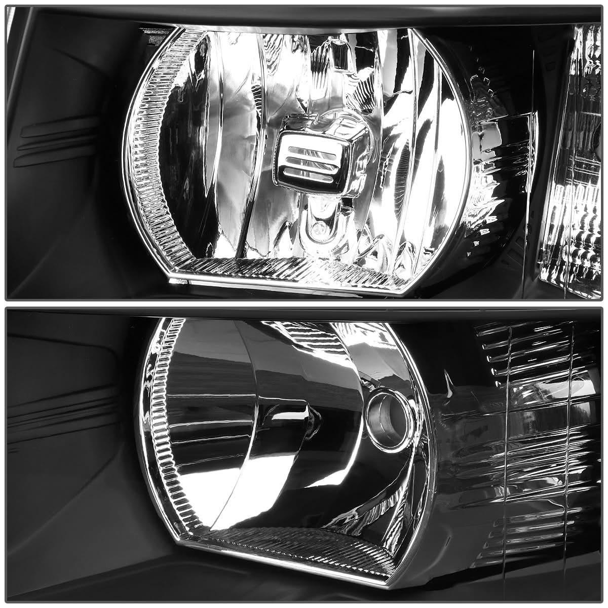 2007-2014 Chevrolet Silverado LED Reflector Headlights Black
