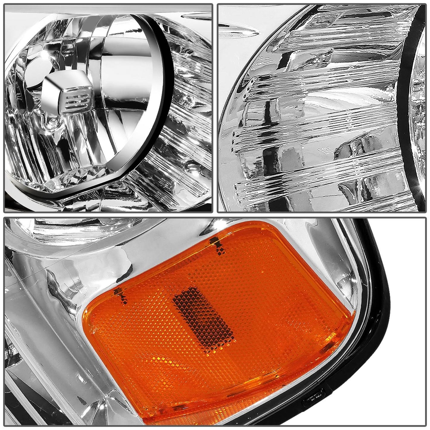 04-08 Ford F-150 / 06-08 Lincoln Mark LT LED DRL Headlights Chrome