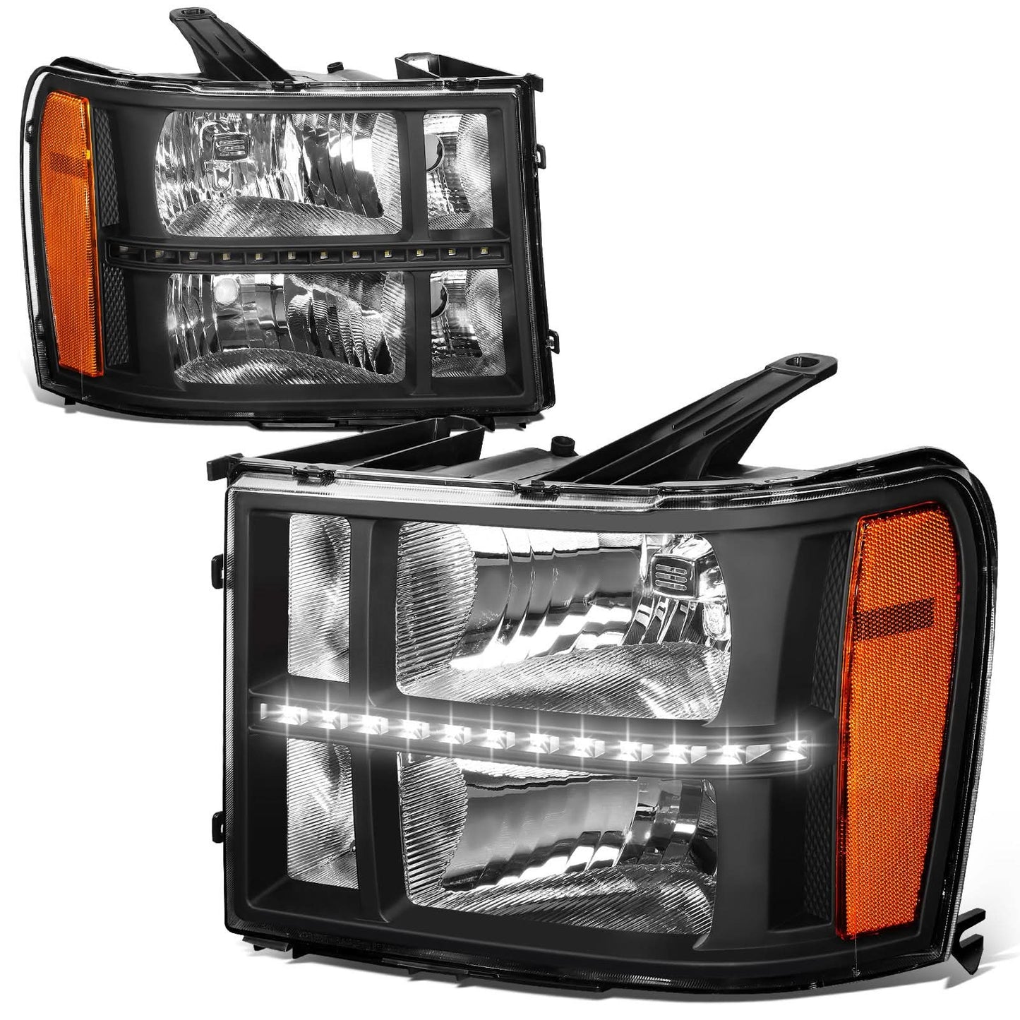 07-13 GMC Sierra 1500 / 07-14 Sierra 2500 3500 LED DRL Headlights