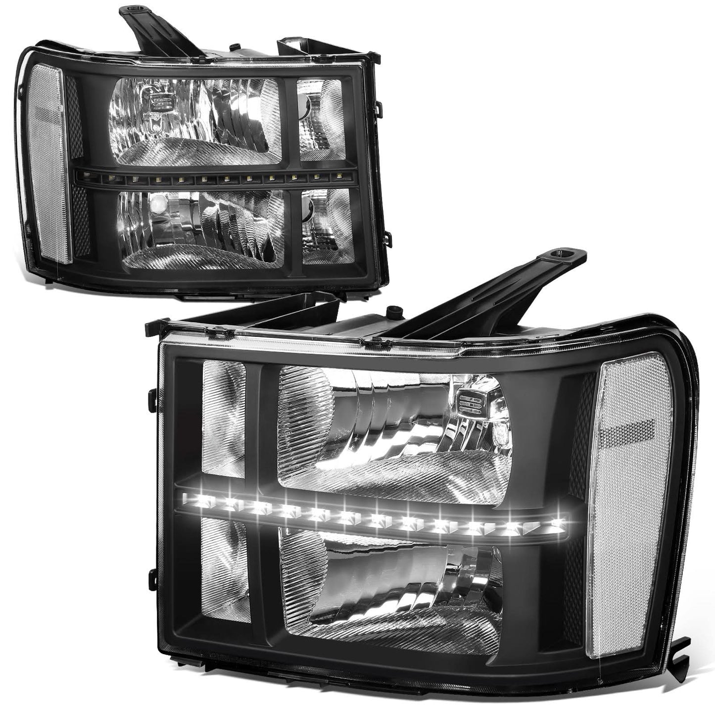 07-13 GMC Sierra 1500 / 07-14 Sierra 2500 3500 LED DRL Headlights