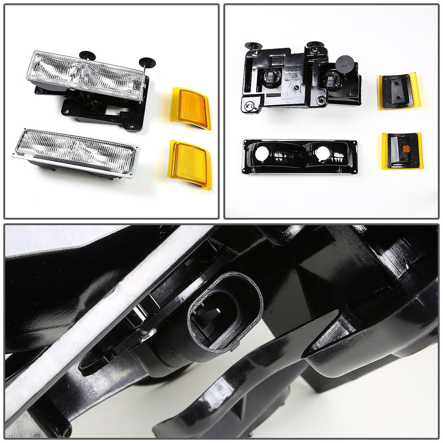 94-98 Chevrolet C10 OEM Style 8PC Headlight Set Chrome Housing