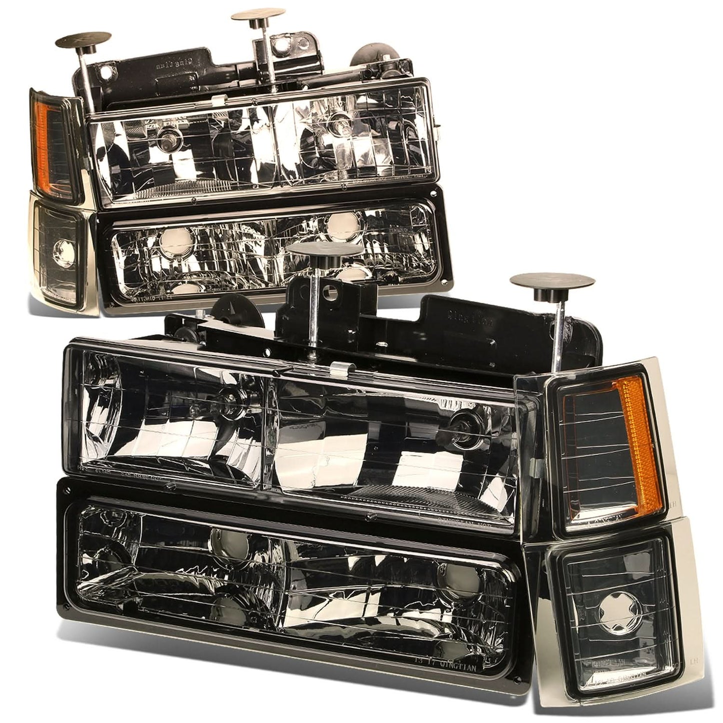 1994-1998 Chevrolet C10 Smoke Housing Headlights with Amber Corner