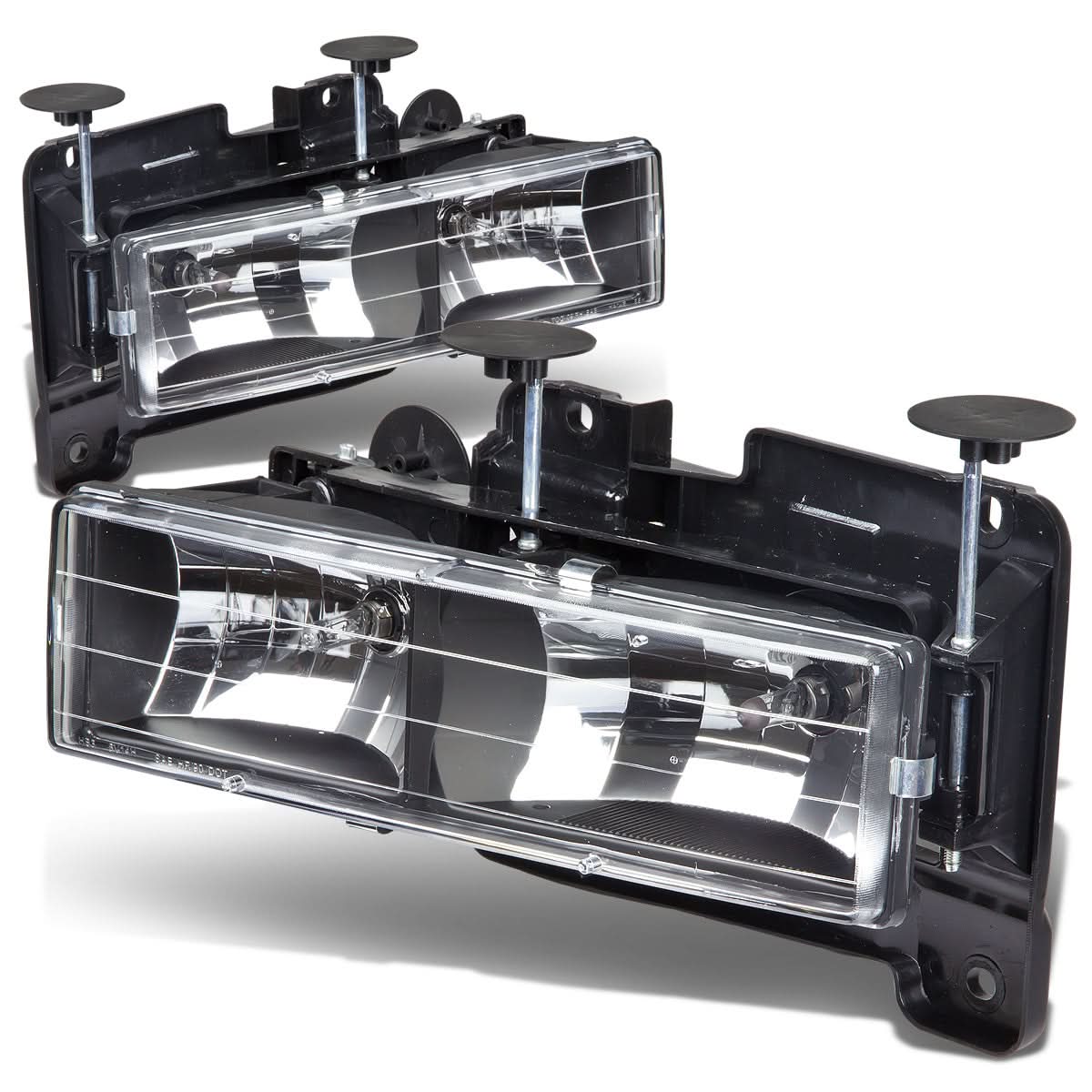 88-98 Chevrolet C10 Black Housing Headlights 2PC 9005/9006