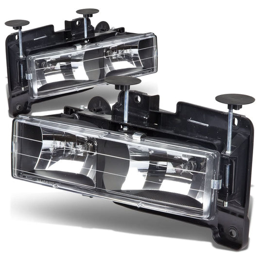 88-98 Chevrolet C10 Black Housing Headlights 2PC 9005/9006