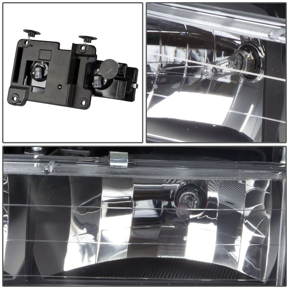 88-98 Chevrolet C10 Black Housing Headlights 2PC 9005/9006