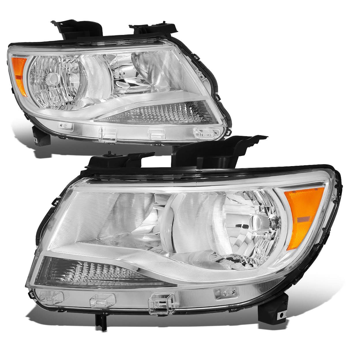 15-17 Chevrolet Colorado Chrome Housing Headlights with Amber Corner