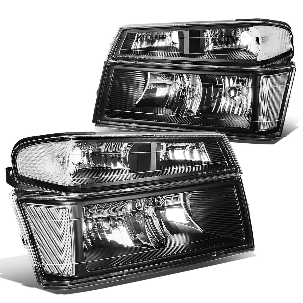 04-12 Chevrolet Colorado & GMC Canyon Black Housing Headlights 4PC Kit