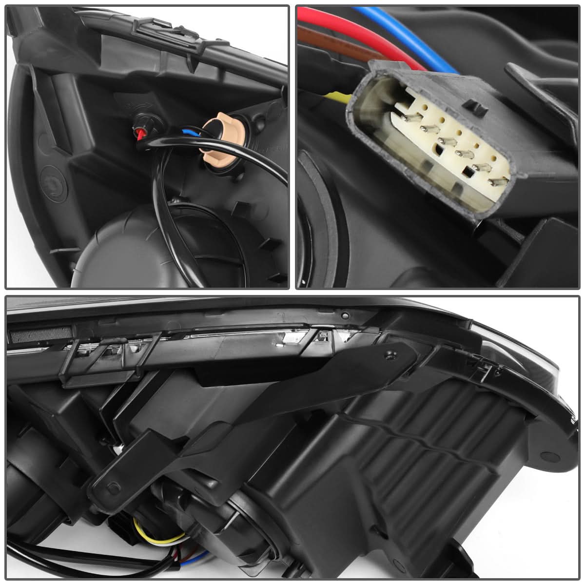 16-17 Chevrolet Equinox Projector Headlights - Black Housing Amber Corner