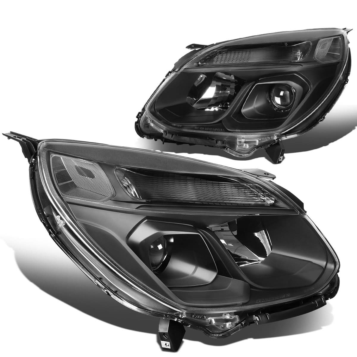 16-17 Chevrolet Equinox Projector Black Housing Clear Corner Headlights