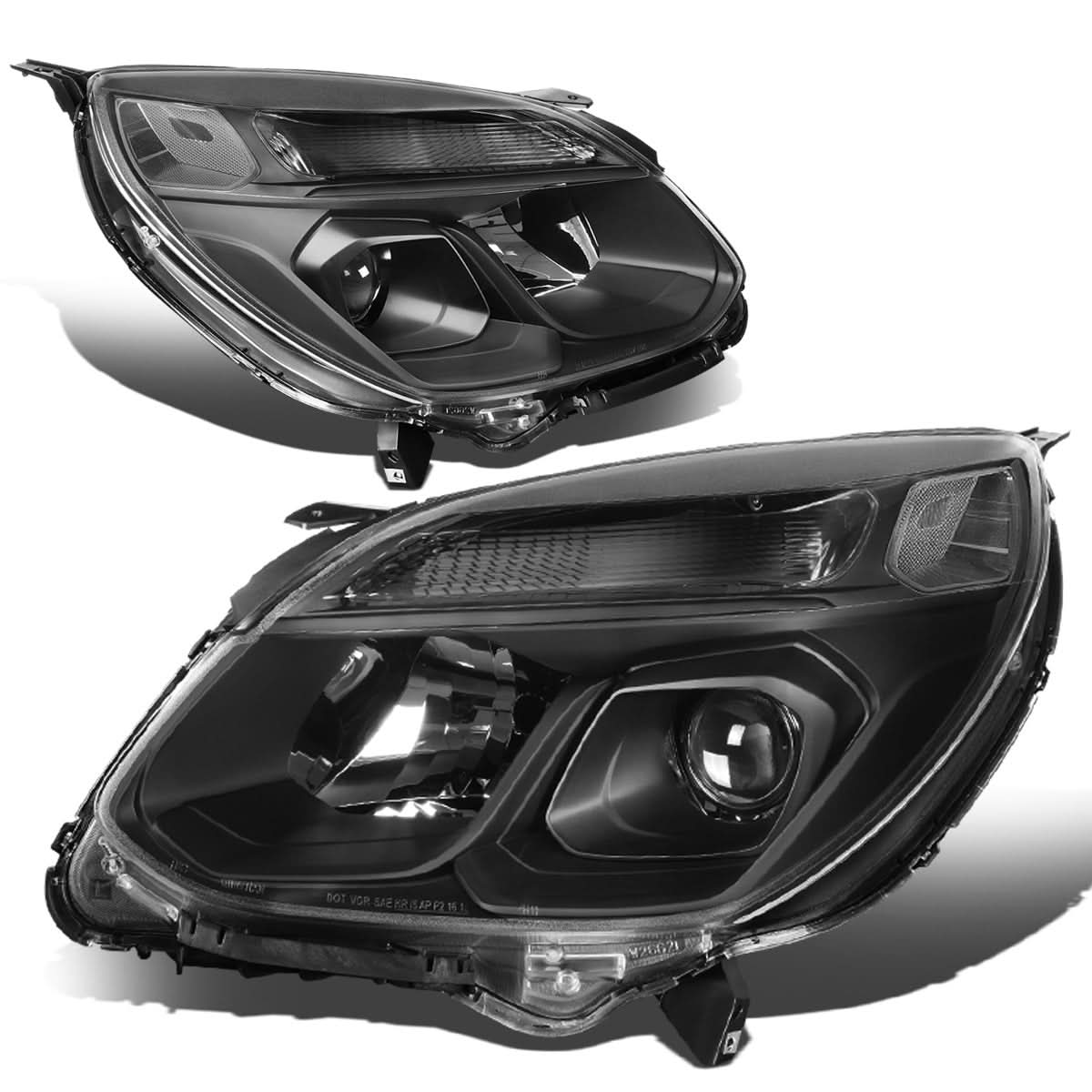 16-17 Chevrolet Equinox Projector Black Housing Clear Corner Headlights
