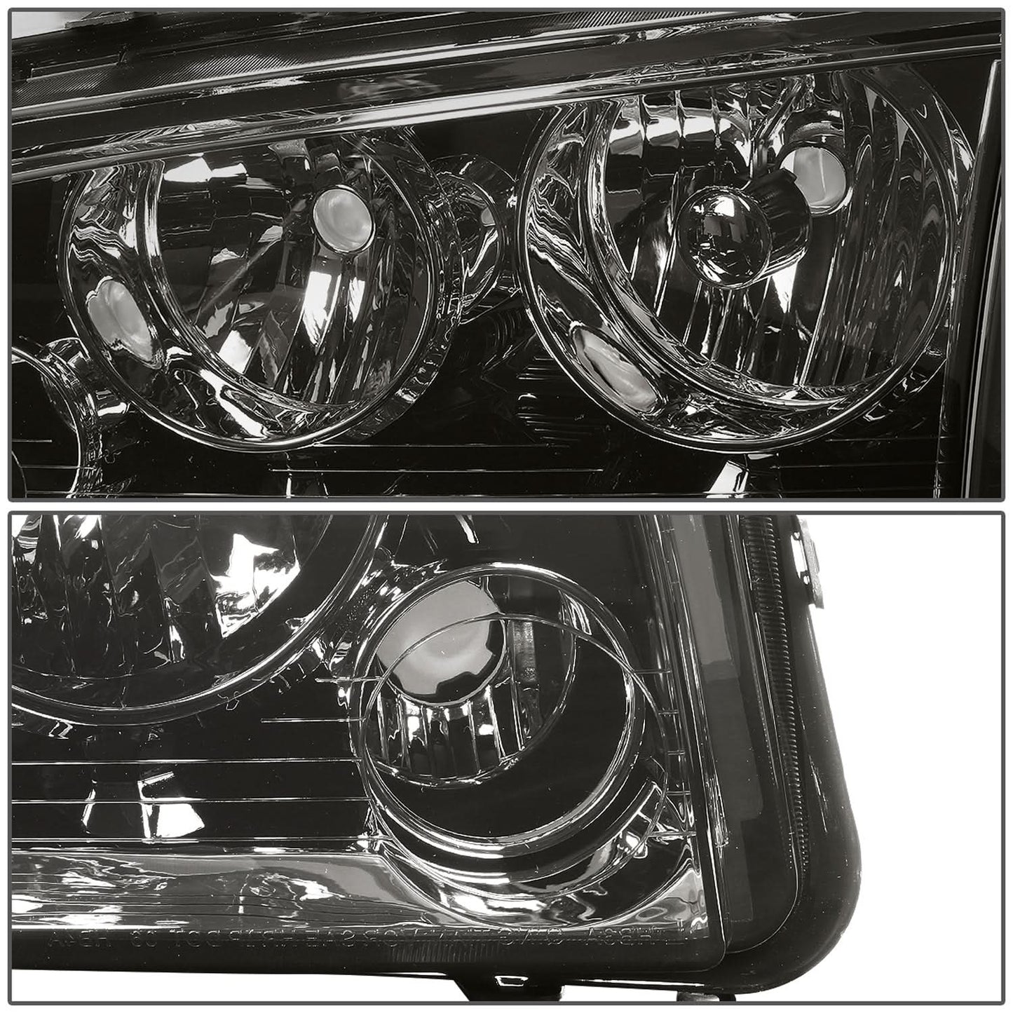 2006-2010 Dodge Charger Smoke Housing Headlights with Clear Corner