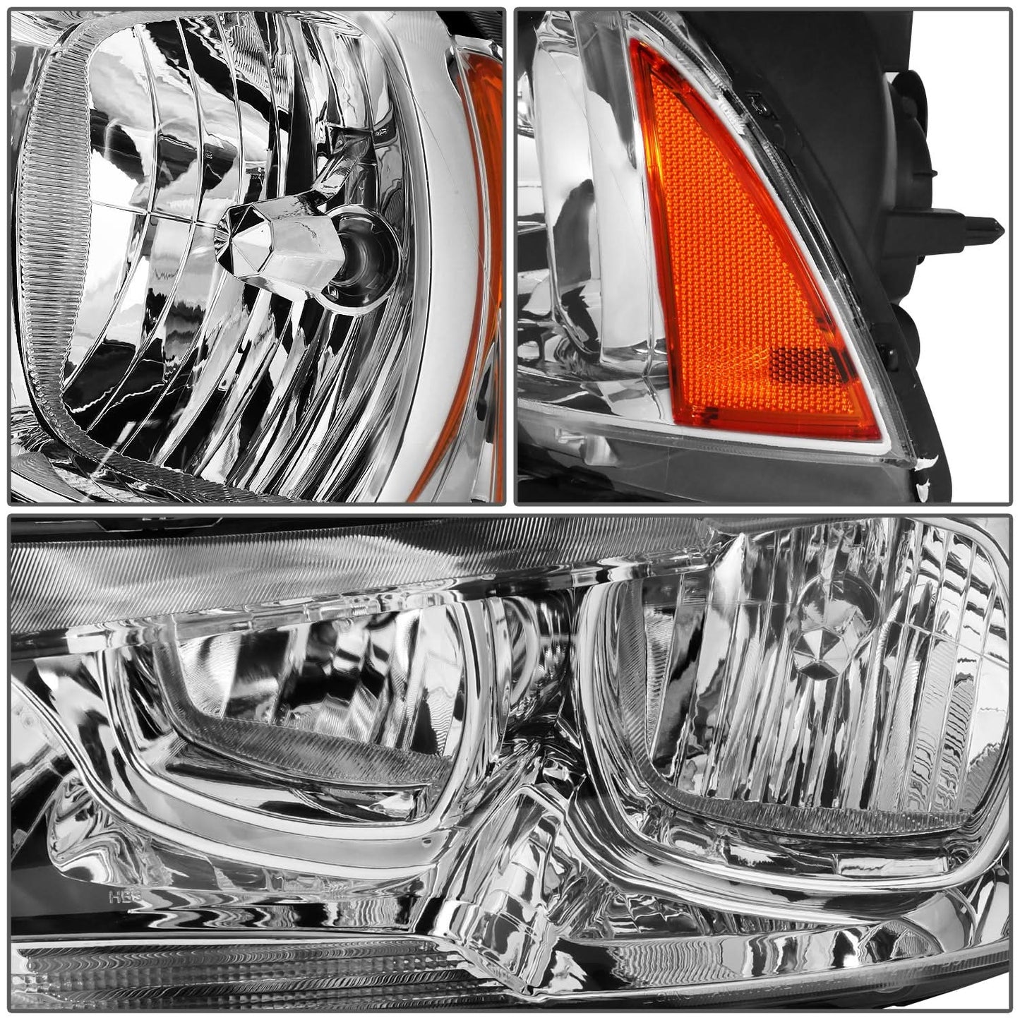 2011-2014 Dodge Charger Chrome Amber Corner Headlights