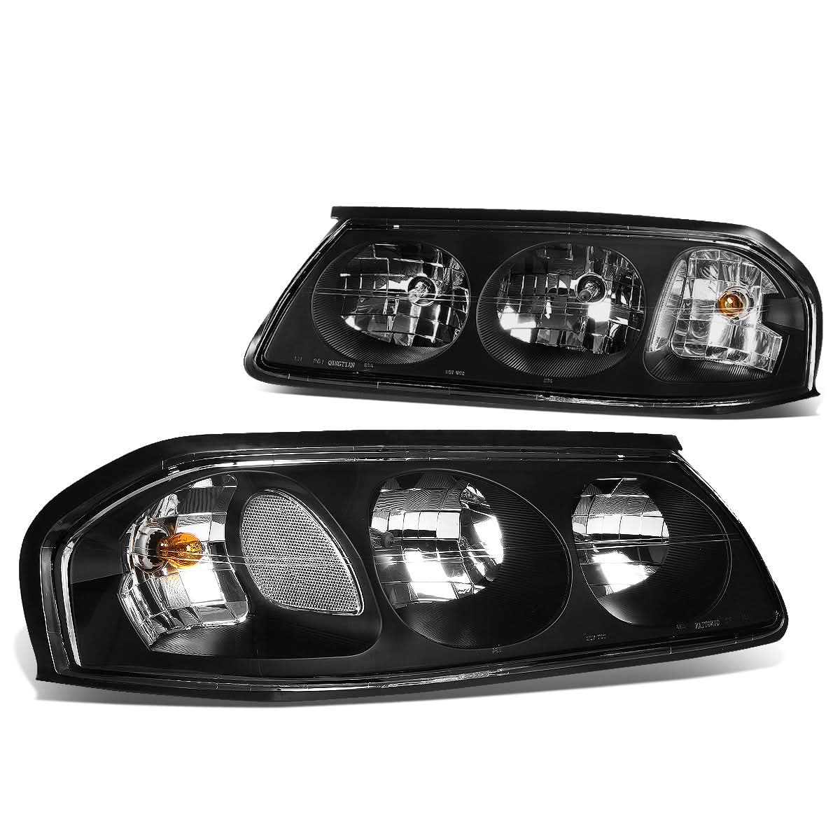 00-05 Chevrolet Impala Black Housing Clear Corner Headlights