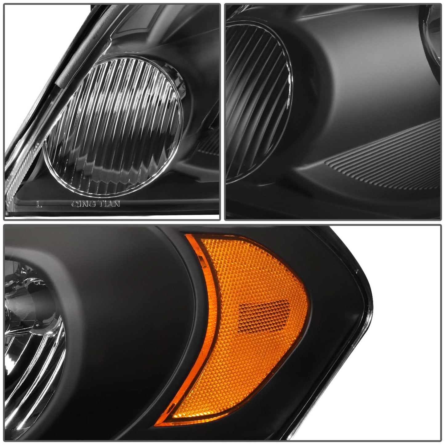 06-16 Chevrolet Impala / Monte Carlo Black Housing Headlights