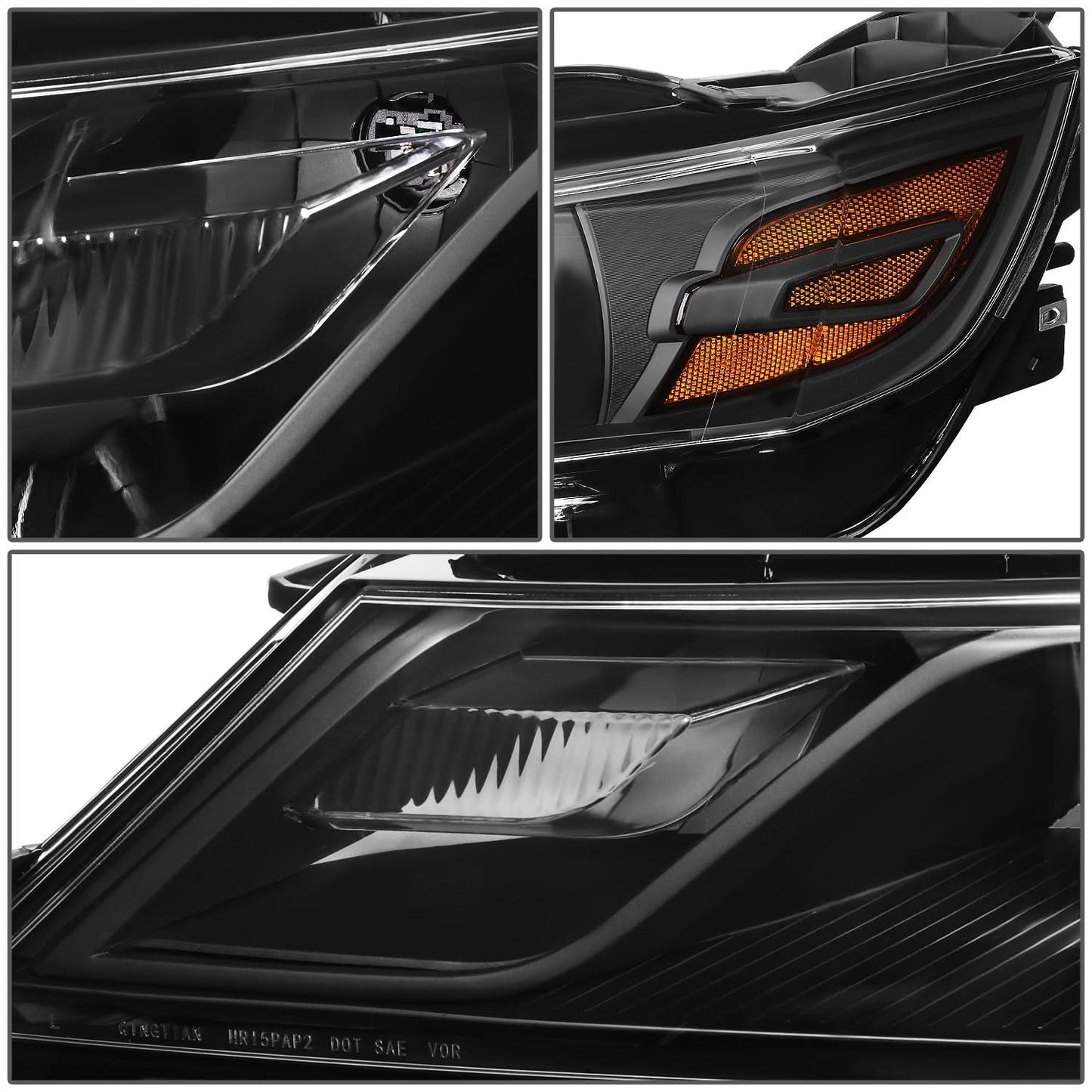 2015-2019 Chevrolet Impala OE Style Projector Headlights Black Housing